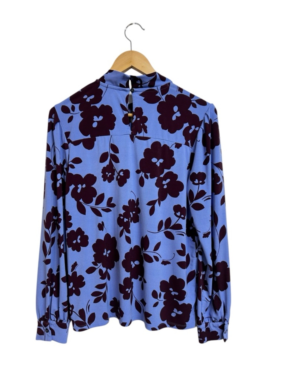 Ann Taylor Women's Periwinkle Floral Blouse Size M - Picture 4 of 7